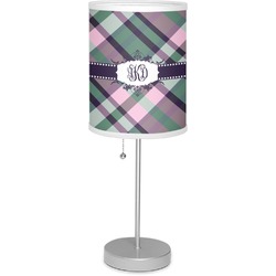 Plaid with Pop 7" Drum Lamp with Shade Polyester (Personalized)