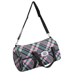 Plaid with Pop Duffel Bag - Large (Personalized)