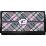 Plaid with Pop Canvas Checkbook Cover (Personalized)