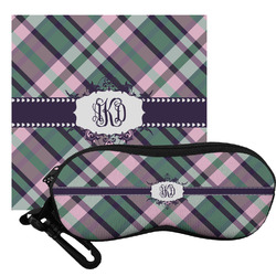 Plaid with Pop Eyeglass Case & Cloth (Personalized)