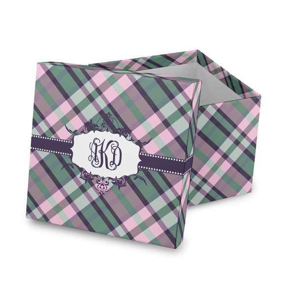 Custom Plaid with Pop Gift Box with Lid - Canvas Wrapped (Personalized)