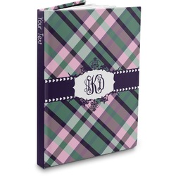 Plaid with Pop Hardbound Journal - 7.25" x 10" (Personalized)