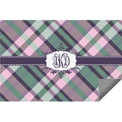 Plaid with Pop Indoor / Outdoor Rug (Personalized)