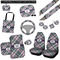 Plaid with Pop Interior Car Accessories