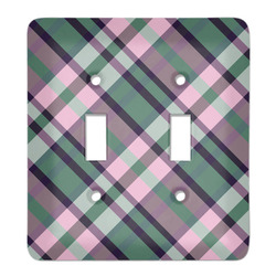 Plaid with Pop Light Switch Cover (2 Toggle Plate)