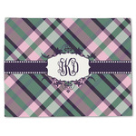 Plaid with Pop Single-Sided Linen Placemat - Single w/ Monogram