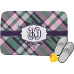 Plaid with Pop Memory Foam Bath Mat (Personalized)