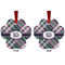 Plaid with Pop Metal Paw Ornament - Front and Back