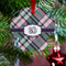 Plaid with Pop Metal Paw Ornament - Lifestyle