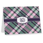Plaid with Pop Note cards (Personalized)