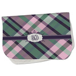 Plaid with Pop Burp Cloth - Fleece w/ Monogram