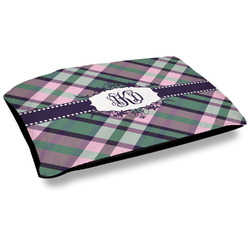 Plaid with Pop Outdoor Dog Bed - Large (Personalized)