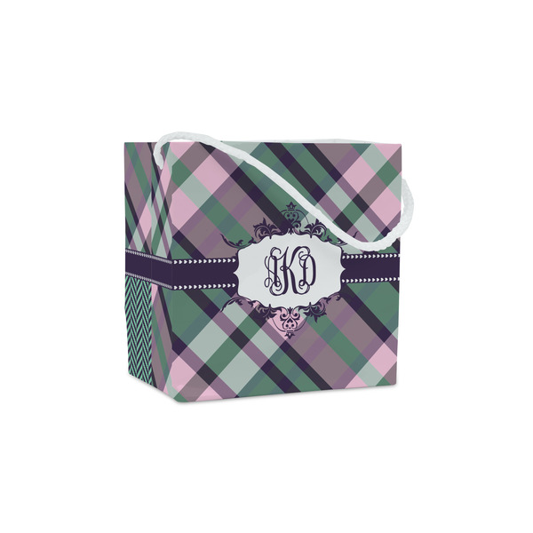 Custom Plaid with Pop Party Favor Gift Bags - Matte (Personalized)