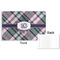 Plaid with Pop Disposable Paper Placemat - Front & Back