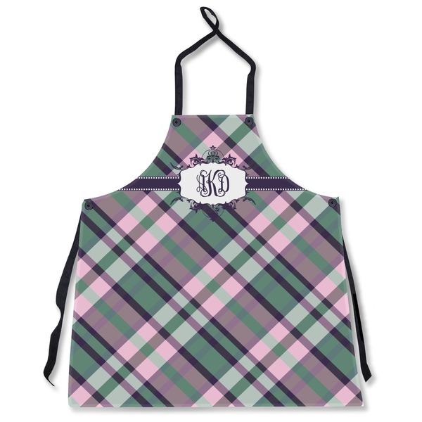 Custom Plaid with Pop Apron Without Pockets w/ Monogram