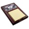 Plaid with Pop Red Mahogany Sticky Note Holder - Angle