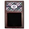 Plaid with Pop Red Mahogany Sticky Note Holder - Flat