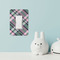 Plaid with Pop Rocker Light Switch Covers - Single - IN CONTEXT