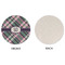 Plaid with Pop Round Linen Placemats - APPROVAL (single sided)