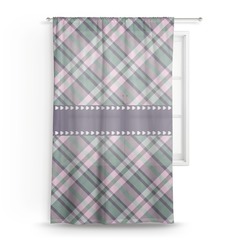 Plaid with Pop Sheer Curtain - 50"x84"