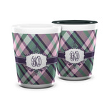 Plaid with Pop Ceramic Shot Glass - 1.5 oz (Personalized)