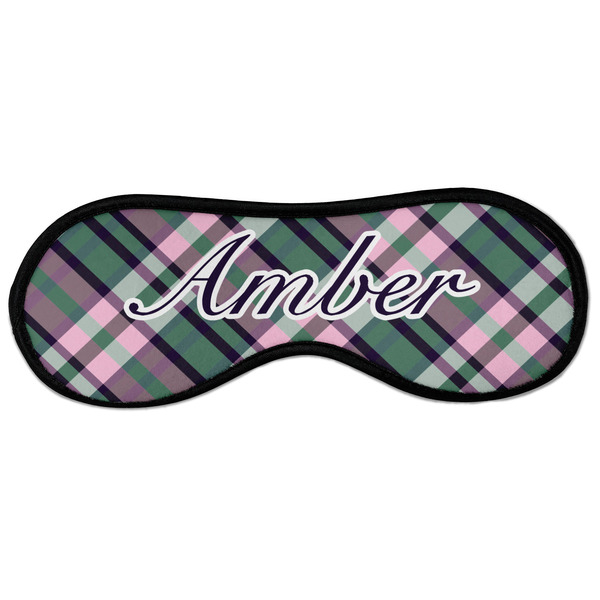 Custom Plaid with Pop Sleeping Eye Masks - Large (Personalized)