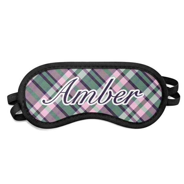 Custom Plaid with Pop Sleeping Eye Mask (Personalized)