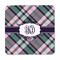 Plaid with Pop Square Fridge Magnet - FRONT