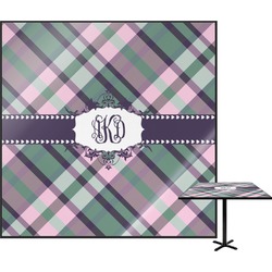 Plaid with Pop Square Table Top - 24" (Personalized)