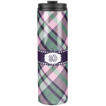 Plaid with Pop Stainless Steel Skinny Tumbler - 20 oz (Personalized)