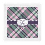 Plaid with Pop Standard Decorative Napkins (Personalized)