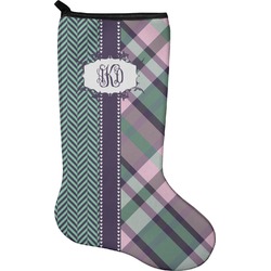 Plaid with Pop Holiday Stocking - Single-Sided - Neoprene (Personalized)