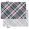 Plaid with Pop Tissue Paper - Lightweight - Small - Front & Back