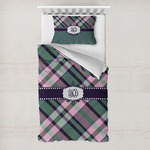 Plaid with Pop Toddler Bedding w/ Monogram