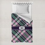 Plaid with Pop Toddler Duvet Cover w/ Monogram