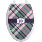 Plaid with Pop Toilet Seat Decal - Elongated (Personalized)