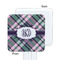 Plaid with Pop White Plastic Stir Stick - Single Sided - Square - Approval