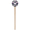 Plaid with Pop Wooden 4" Food Pick - Round - Single Pick