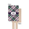 Plaid with Pop Wooden 6.25" Stir Stick - Rectangular - Single - Front & Back