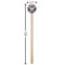 Plaid with Pop Wooden 7.5" Stir Stick - Round - Dimensions