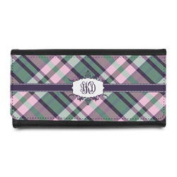 Plaid with Pop Leatherette Ladies Wallet (Personalized)