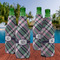 Plaid with Pop Zipper Bottle Cooler - Set of 4 - LIFESTYLE