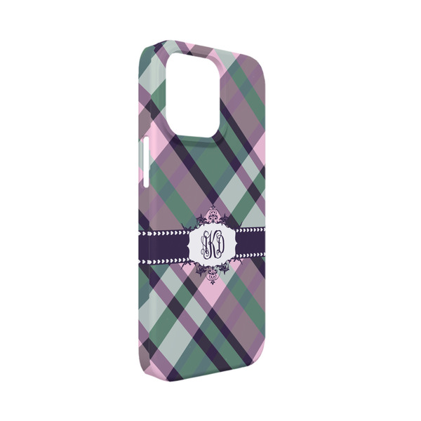 Custom Plaid with Pop iPhone Case - Plastic - iPhone 13 Mini (Personalized)