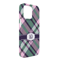 Plaid with Pop iPhone Case - Plastic - iPhone 13 Pro Max (Personalized)