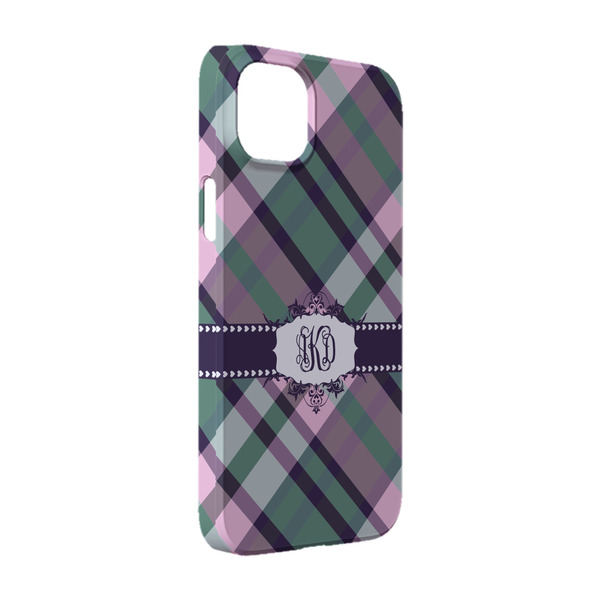 Custom Plaid with Pop iPhone Case - Plastic - iPhone 14 (Personalized)