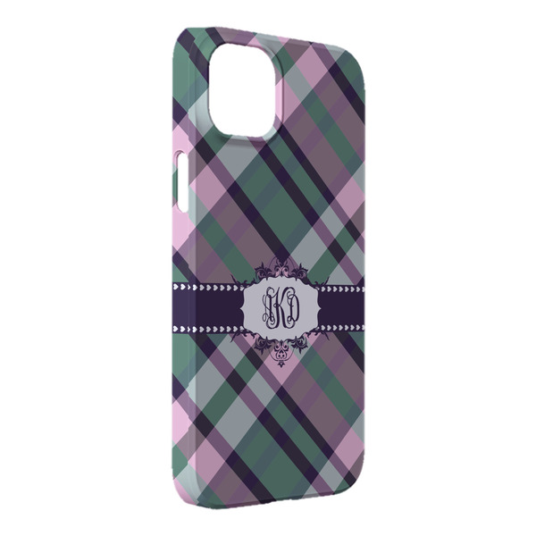 Custom Plaid with Pop iPhone Case - Plastic - iPhone 14 Plus (Personalized)