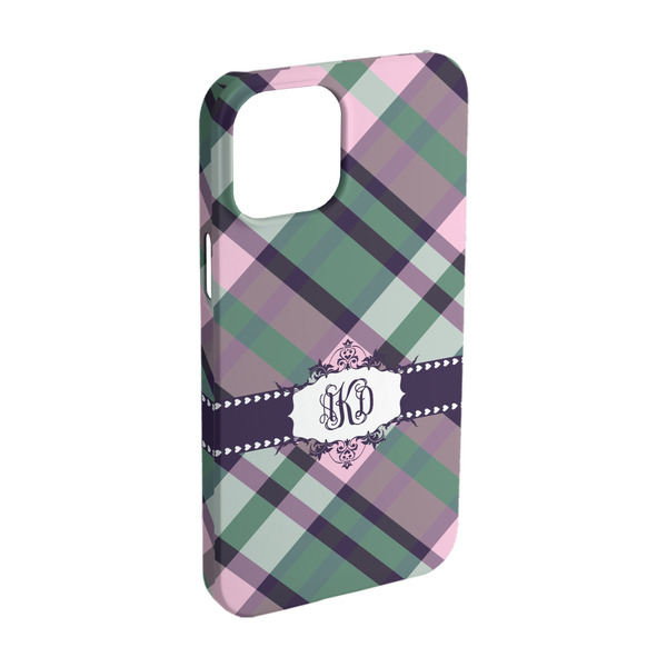 Custom Plaid with Pop iPhone Case - Plastic - iPhone 15 (Personalized)