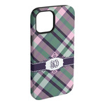 Plaid with Pop iPhone Case - Rubber Lined - iPhone 15 Pro Max (Personalized)