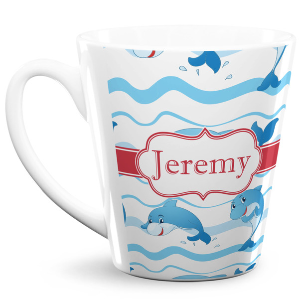 Custom Dolphins 12 Oz Latte Mug (Personalized)