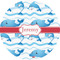 Dolphins 2" Multipurpose Round Labels - Single Sticker